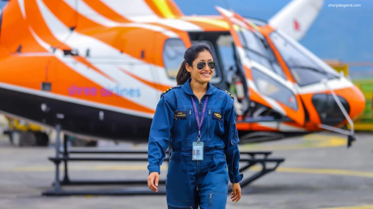 Priya Adhikari, Nepal's first female helicopter captain, flew roughly 100 rescue missions in six days